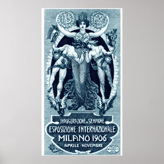 1906 Internationale Expo in Milaan Poster (Voorkant)