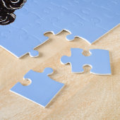 1906 moeder, zoon en dochter silhouettes legpuzzel (Zijkant)