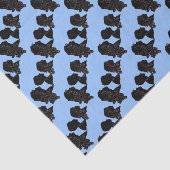 1906 moeder, zoon en dochter silhouettes tissuepapier (Detail)