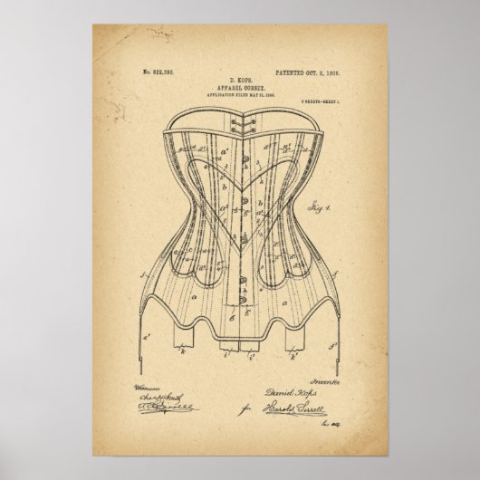 1906 Patentcorset Poster (Voorkant)