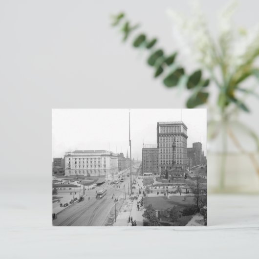 1906 Public Square Cleveland Ohio Briefkaart (Staand voorkant)