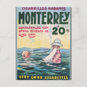 1906 Vintage Monetrrey Cigar Advertisement Briefkaart