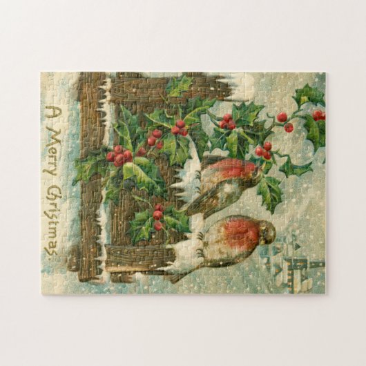 1906 vogels in sneeuwkerst legpuzzel (Horizontaal)