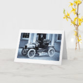 1907 Automobile bestuurder automobilist Vintage Kaart (Gele Bloem)