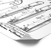 1907 Golf Club Head Patent Art Drawing Print (Hoek)