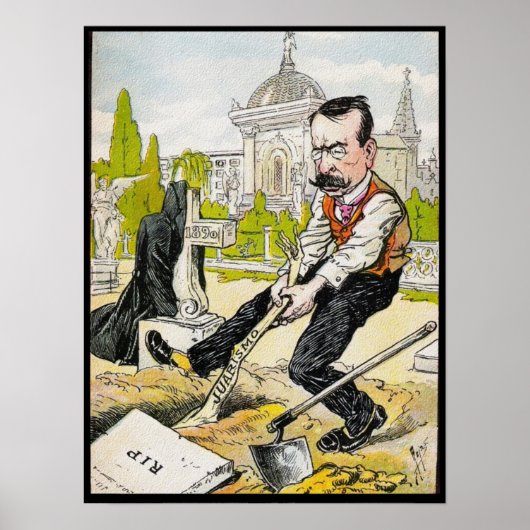 1907  Karikatuur Argentijnse President Poster (Voorkant)