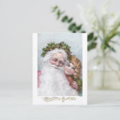 1907 Kerstman met de Kroon en het Meisje van de Feestdagenkaart (Staand voorkant)