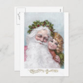 1907 Kerstman met de Kroon en het Meisje van de Feestdagenkaart (Voorkant / Achterkant)