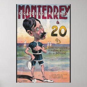 1907  Monterrey Cigar Advertisement Poster