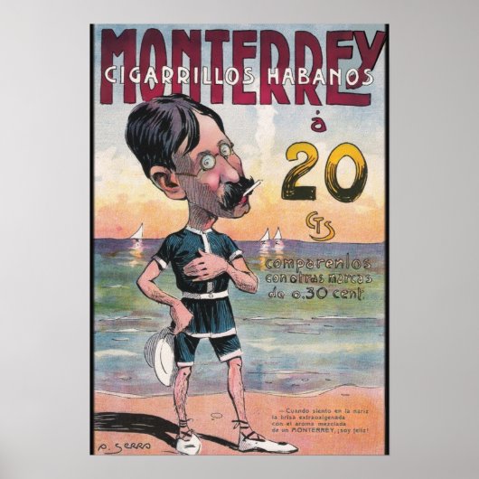 1907 Monterrey Cigar-reclame Poster (Voorkant)