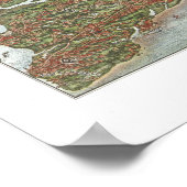 1907 New York & Vicinity Birds Eye Panoramic Map Poster (Hoek)