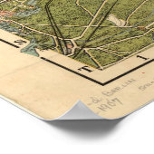 1907 plattegrond van het openbaar vervoer van Berl Poster (Hoek)