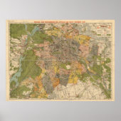 1907 plattegrond van het openbaar vervoer van Berl Poster (Voorkant)