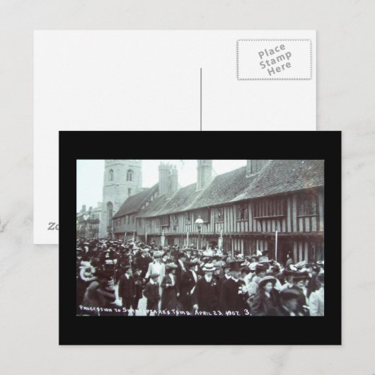 1907 Shakespeare's Birthday, Stratford-upon-Avon Briefkaart (Voorkant / Achterkant)