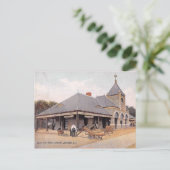 1907 Treinstation, Bayonne, NJ Vintage Briefkaart (Staand voorkant)