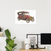 1907 TT Model Rover Automobile Poster (Thuiskantoor)