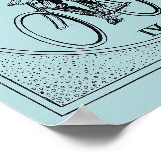 1907 Vijf fasen van fietsafdrukken Poster (Hoek)