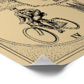 1907 Vijf fasen van fietsafdrukken Poster (Hoek)