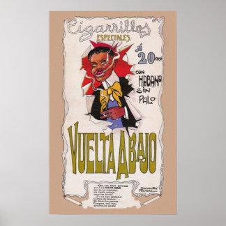 1907 Vuelta Abajo Cigarette Advertisement Poster