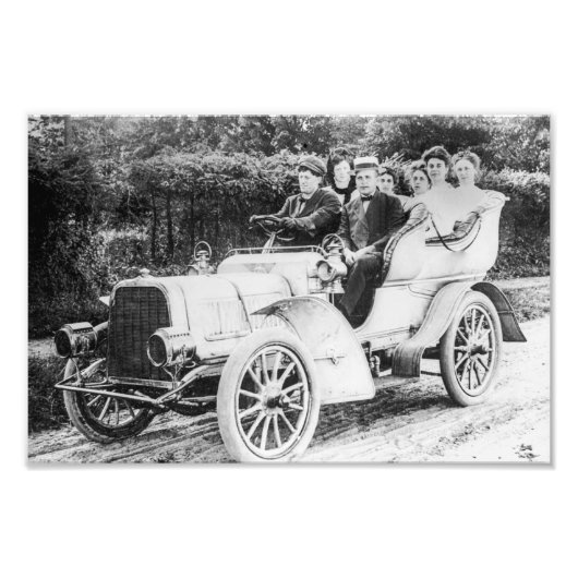 1907 White Model G Steam Touring Car Foto Afdruk (Voorkant)