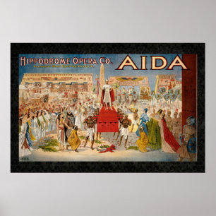 1908 Aida - Heruitgifte Vintage 36 x 24 Poster