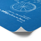 1908  blauwdruk voor fietspatronen afdrukken poster (Hoek)