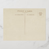  1908 Collie Dogs Gold Happy Kerstmis Gold Folie Feestdagen Briefkaart (Achterkant)