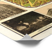 1908 Denver CO Birds Eye Uitzicht Panoramic Map Poster (Hoek)