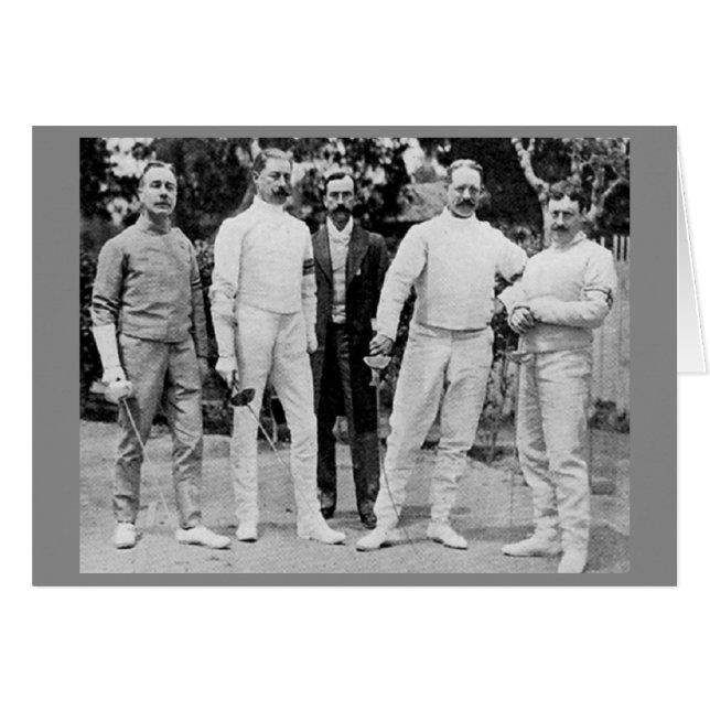 1908 Engels olympisch omheining team (Voorkant Horizontaal)