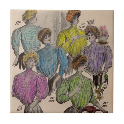 1908 Gimbels dames blouses waïst nr. 1 Tegeltje (Voorkant)