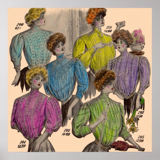 1908 Gimbels dames blouses waïst nr. 2 Poster (Voorkant)