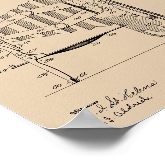 1908 Het vouwen Kunsttekentekening van het Kunstpa Poster (Hoek)