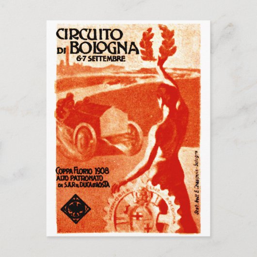 1908 Italiaanse automatische racisme Briefkaart (Voorkant)