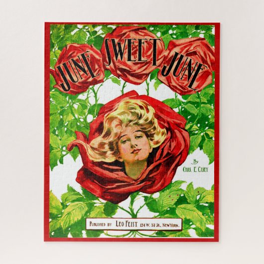 1908 juni Sweet June bladmuziek coverafdruk Legpuzzel (Verticaal)