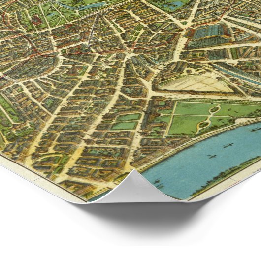1908 London  Map Poster (Hoek)