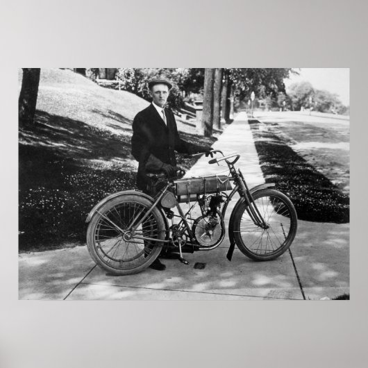 1908 medeoprichter Walter Davidson Poster (Voorkant)