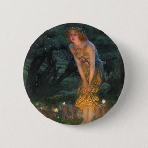 1908, Midzomernacht door Edward Robert Hughes Ronde Button 5,7 Cm