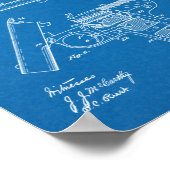 1908 Pistool Kunsttekening waarschuwingspatroon Poster (Hoek)