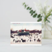 1908 skating in Lincoln Park, Chic Briefkaart (Staand voorkant)