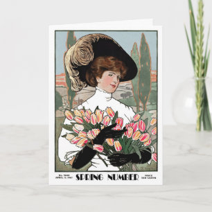 1908! SPRING NUMBER" COVERART GROET FEESTDAGEN KAART