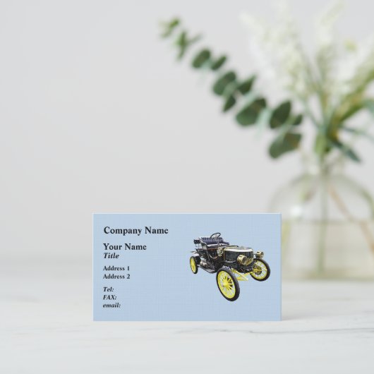 1908 Stanley Steamer Motor Car Visitekaartje (Staand voorkant)