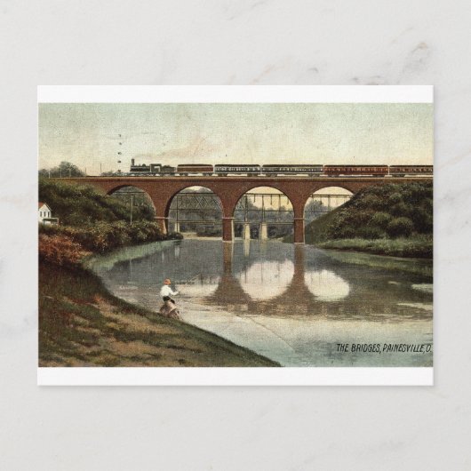 1908 The Bridges, Painesville, Vintage van Ohio Briefkaart (Voorkant)