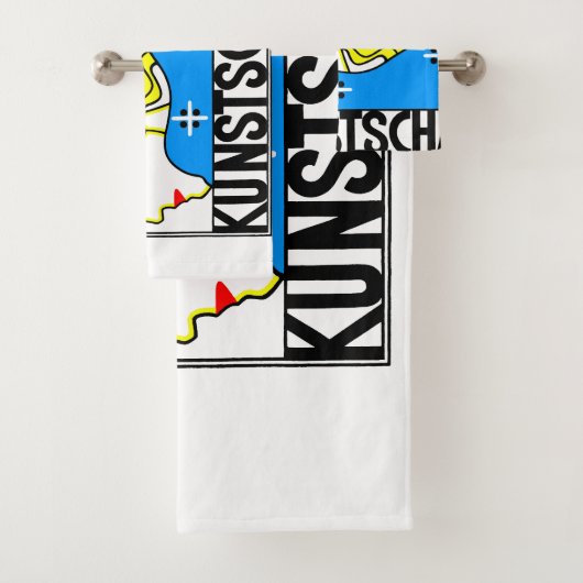 1908 Wenen Art Nouveau Art Show Fair Maiden Bad Handdoek (Insitu)