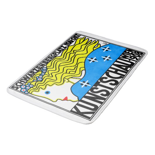 1908 Wenen Art Nouveau Art Show Fair Maiden Badmat (Gekanteld)