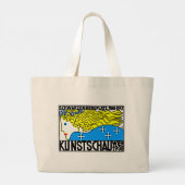 1908 Wenen Art Nouveau Art Show Fair Maiden Grote Tote Bag (Achterkant)