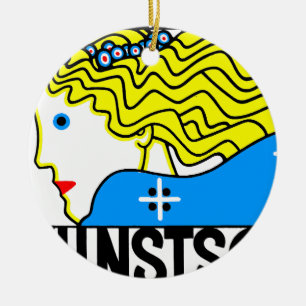 1908 Wenen Art Nouveau Art Show Fair Maiden Keramisch Ornament