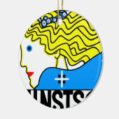 1908 Wenen Art Nouveau Art Show Fair Maiden Keramisch Ornament (Links)