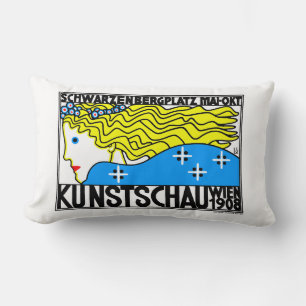 1908 Wenen Art Nouveau Art Show Fair Maiden Kussen