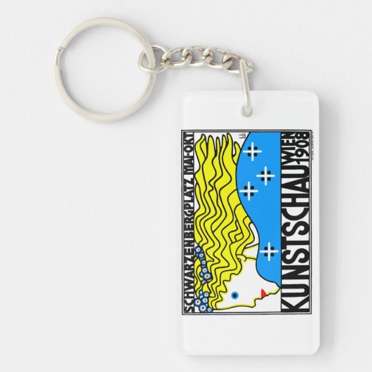 1908 Wenen Art Nouveau Art Show Fair Maiden Sleutelhanger (Voorkant)