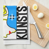 1908 Wenen Art Nouveau Art Show Fair Maiden Theedoek (Quarter Fold)